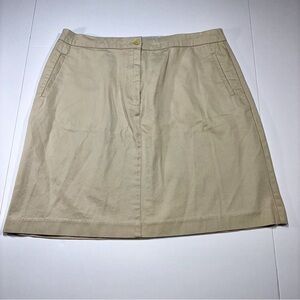 Tommy Hilfiger Women's Beige Khaki Chino Straight Skirt Size 16